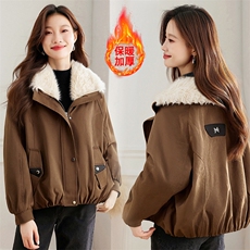 现货！加绒加厚冬季新款棉衣女派克服，女装棉衣/棉服，韩蔻秀