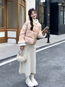 2025年冬季短款新中式短款羽绒服50白鸭绒RF2C290-7802#-P325-K42图片