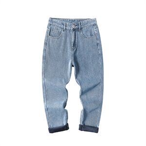 牛仔裤男士冬季加绒加厚韩版潮流宽松直筒长裤保暖裤子K1705-P45图片