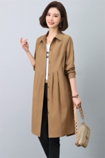 （新款长期有货）2025春秋风衣薄款中长款外套，女装风衣，忆绮罗