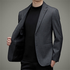 DJA622钱塘2020-3秋冬新款商务休闲合身中年男士西服外套P147，男装西服，钱塘207-3
