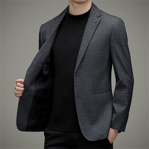 DJA622钱塘2020-3秋冬新款商务休闲合身中年男士西服外套P147图片