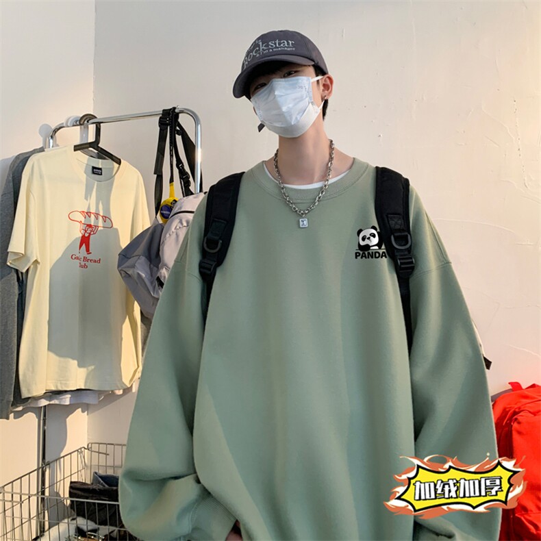 ！圆领卫衣男装港风长袖T恤男外套男WY178-P28,男装卫衣,电商B367