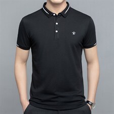 A88105男士2023年夏季薄款丝光棉纯色短袖衬衫休闲免烫修身P50，男装T恤，电商B360