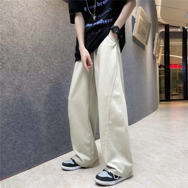 美式vibe休闲裤男秋季新款ins潮拖地抽绳卫裤宽松长裤K2154-P33,男装休闲裤,星座412-3