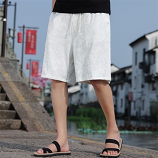 2025夏新款男装新中式风禅意龙纹提花针织休闲短裤DK100-P40，男装牛仔裤，电商B277(原6028)
