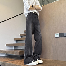 美式高街重工手擦马骝水洗火焰纹牛仔裤微喇310A-4-NZ38，男装牛仔裤，星座310A-4