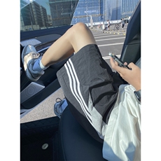 2025夏季新款冰丝气孔潮流条纹宽松五分裤B315-K24186-特p25控48，男装牛仔裤，电商B315