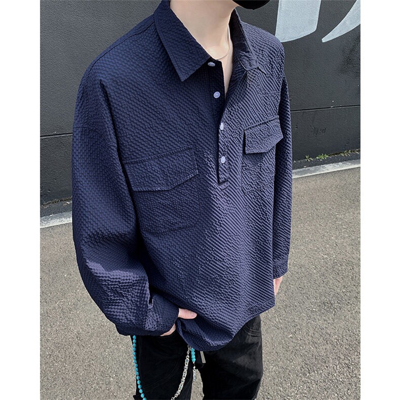 美式高街潮流休闲上衣宽松衬衫A086-CS2213-P35,男装衬衫,电商基地A086