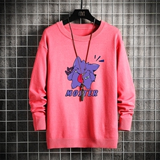 M67087-P45加绒款-P65圆领毛衣男大码针织衫男毛线衣线衫网格，男装针织衫/毛衣，电商A040A