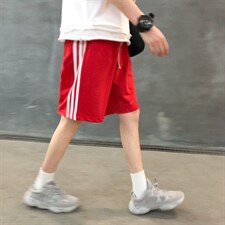 21夏季新宽松港风潮大码男学生运动条纹卫裤休闲短裤8003-P25，男装休闲裤，电商A059