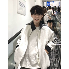 抖音得物高品质美式高街重磅结构设计拼接织带立领卫衣外套CM42，男装卫衣，电商A486