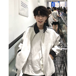 抖音得物高品质 美式高街重磅结构设计拼接织带立领卫衣外套 CM42图片