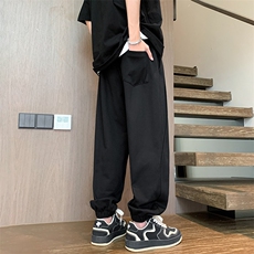 2025春夏款港风宽松设计感休闲百搭束脚卫裤休闲裤K24115-P40，男装休闲裤，星座717