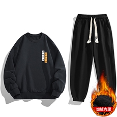 一件现货2025秋冬加绒新款男士印花运动套装JR8005-P39，男装休闲套装，星座1816-2（原1210–2）