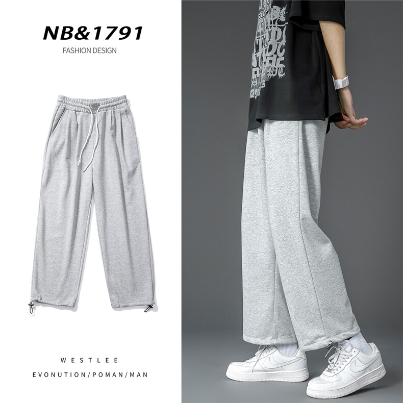 主推夏季薄款卫裤宽松休闲运动九分裤B377-A01-特P25限48，男装休闲裤，电商B377