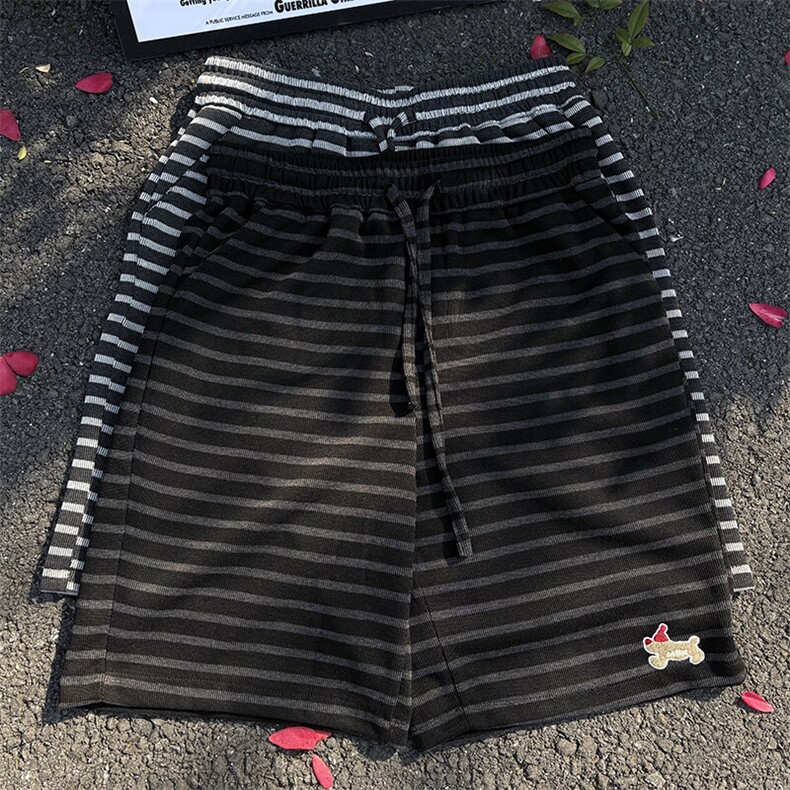 美式高街潮牌休闲短裤潮流宽松五分裤A086-DK335-P25图片