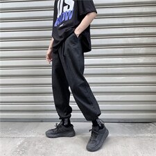 秋季阔腿宽松九分牛仔裤直筒休闲裤束脚中性长裤1008-2-BK28-P35，男装牛仔裤，星座1008-2