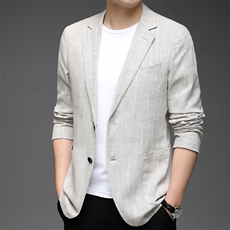 男士休闲西服纯色百搭外套2023春秋季新款中年商务便西上衣男装，男装西服，电商B212（原钱塘6029）