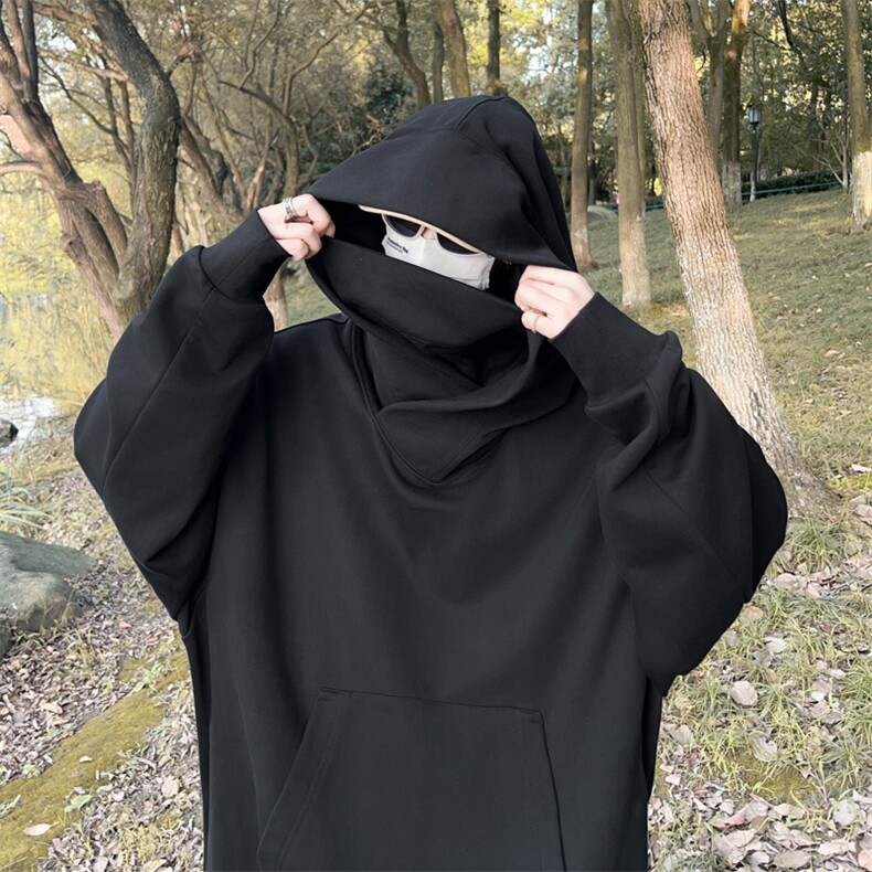 堆堆领社恐人纯色卫衣男潮ins港风潮流KK00P33,男装卫衣,星座1116-2