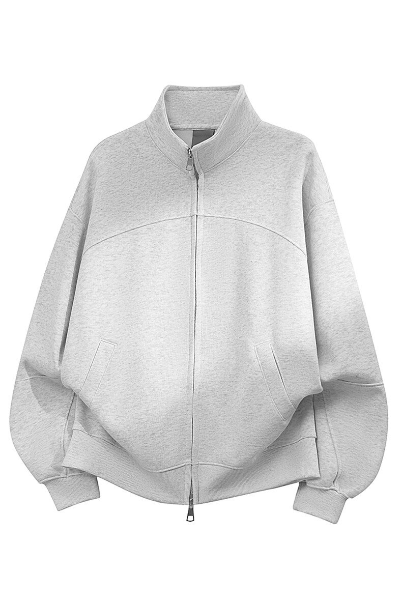 重磅boxy短款全棉450克开衫双拉链卫衣短宽立领外套男RH5321-P55,女装短外套,星座610B-1