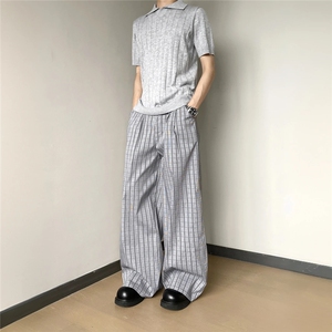 有货 203-6 F2563 P50特 美式复古格子休闲西裤图片