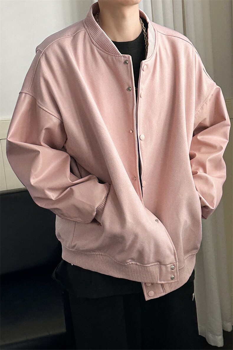 主推现货秋冬拼接皮衣夹克外套男A351-AP2516-P95,男装夹克,电商A351