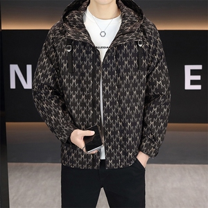 秋季夹克男高品质连帽外套型男商务休闲青年外套男N25802-P105图片