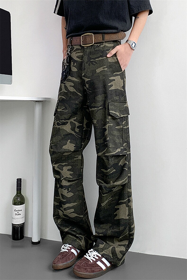 现货高品质高街复古工装裤大口袋迷彩休闲裤310A-2BK508P60控88,男装休闲裤,星座310A-2
