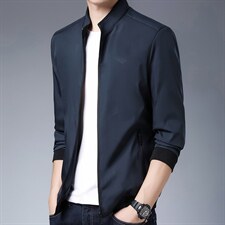 夹克男春秋季2022中年男士外套休闲商务爸爸装薄款立领男装上衣，男装夹克，电商B212（原钱塘6029）