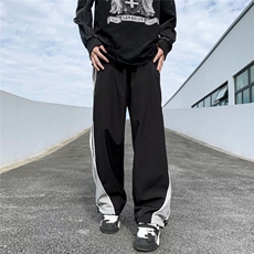 2023直筒型时尚潮牌男春秋休闲裤潮流潮长裤运动裤青春流行简约，男装休闲裤，星座716-4