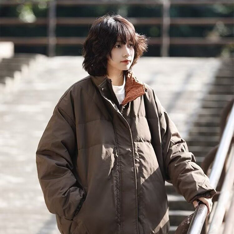 冬季新款ins面包服男女款韩版宽松加厚双面穿立领棉服保暖外套潮,男装棉衣,星座410-6（原星座1304-1）