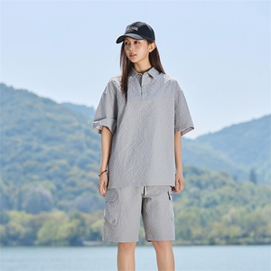 休闲套装夏季新款宽松薄款短袖衬衫短裤两件套 A406 TZ5216 特P65图片