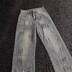 839-P41潮流烫钻牛仔长裤女镶钻阔腿裤2025年春季新款，男装休闲裤，电商B323A