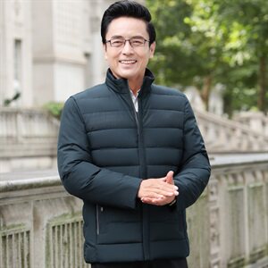 6802/P80大货款！爸爸冬季棉袄中老年外套男休闲商务立领棉服图片