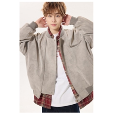 美式复古机车皮衣高级感廓形外套痞帅街头飞行夹克Y1037-P89网图，男装夹克，电商B245