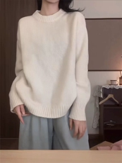 新款女装宽松百搭时尚羊毛衫羊毛保暖上衣，女装羊毛衫，恩泰羊绒