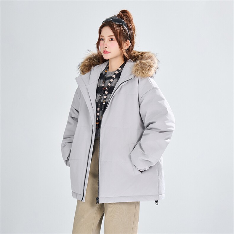 座山雕美式新款80白鸭绒加厚连帽情侣羽绒外套冬A436-9150-P205,女装短外套,电商A436