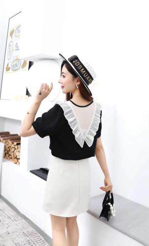 夏季新款木耳边小衫，女装，田间晨露