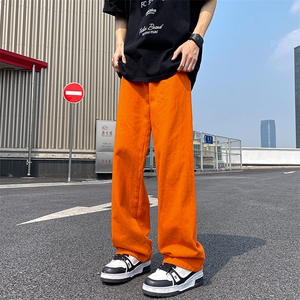 8XL-M特大码高级垂坠感休闲裤男薄款冰丝裤宽松直筒拖地裤K964P48图片