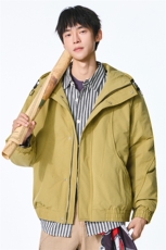 夹棉2025秋冬新款连帽工装夹克男户外登山服棉服，男装夹克，电商D215
