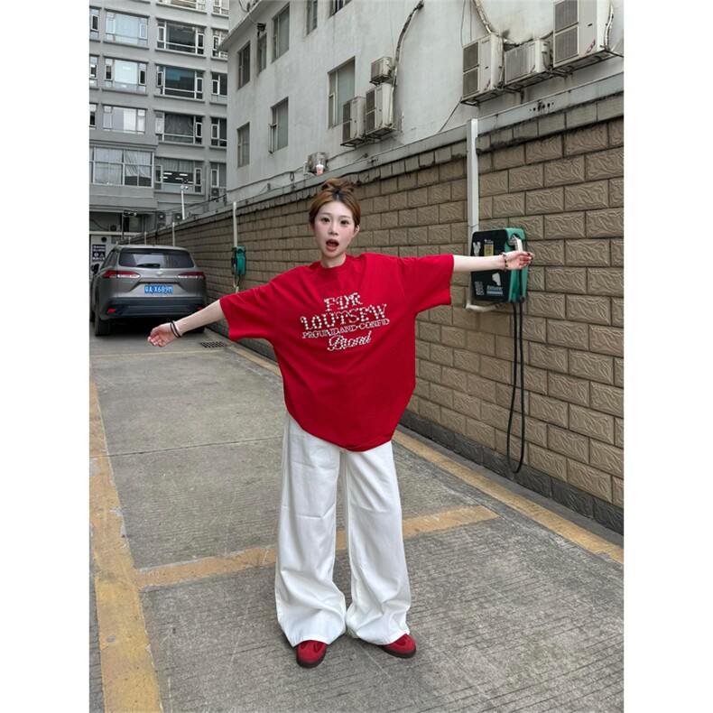 网图有货夏季FDR美式珍珠运动短袖t恤男女情侣宽松上衣A624-P40,男装T恤,星座1505