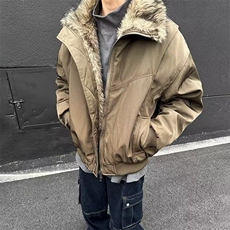 常规款宽松型长袖新款潮连帽青少年加厚冬季加绒保暖棉服男潮流，男装夹克，星座506A