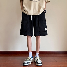 夏季工装男士直筒运动短裤贴标休闲裤抽绳中裤A266-TYK2331-P35，男装休闲裤，电商A266
