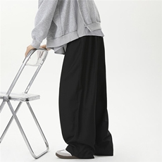 复古垂感双褶休闲西裤男女宽松直筒cleanfit阔腿裤子D510/特P55，男装西裤，星座206（原A221）