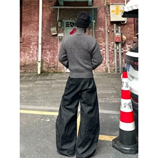 586-P58时尚潮流百搭简约ins文艺开衫毛衣新款日系原宿气质，男装针织衫/毛衣，电商B323A