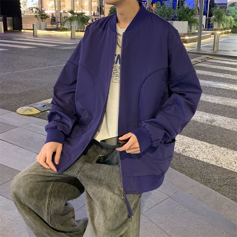 冲锋衣外套男春秋季新款宽松棒球领休闲工装夹克潮流JK0218--P75,男装夹克,星座308B-2