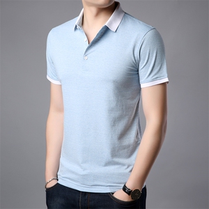 G1001 2021夏季新款T恤衫男POLO衫短袖翻领图片