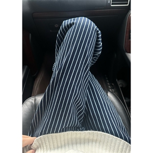 自拍图 YK86033-P48 75%棉 %聚酯纤维美式复古蓝色条纹牛仔裤图片