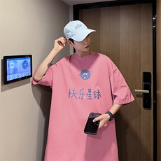 港风大码宽松休闲宽松短袖男T恤衫电商基地服装城D201-DM99-P25，男装T恤，电商D321-1